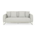 thumbnail image 1 of Canisbay Modern Fabric 3 Seater Sofa, Light Gray and Silver, 1 of 8