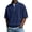 111#Navy, variant on Mens Casual Polo Shirt Summer Short Sleeve Waffle Shirt Stand Collared Golf Polo Shirts