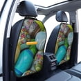 thumbnail image 3 of Kdxio Easter Egg1 Print 2 Pack Car Kick Mat Seat Cover Back Protector Mat with Pockets for Organizer Backseat Protector and Storage Anti Kick Pad for Vehicles, 3 of 9
