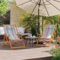 thumbnail image 1 of vidaXL Folding Beach Chairs 2 pcs Multicolour Fabric, 1 of 5
