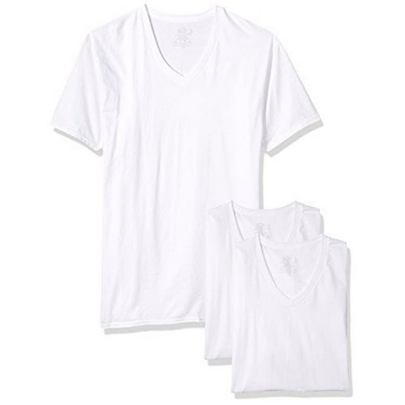 Fruit of the Loom Men's Size Big Tag-Free Underwear & Undershirts, Tall Man-V Neck-3 Pack, X-Large