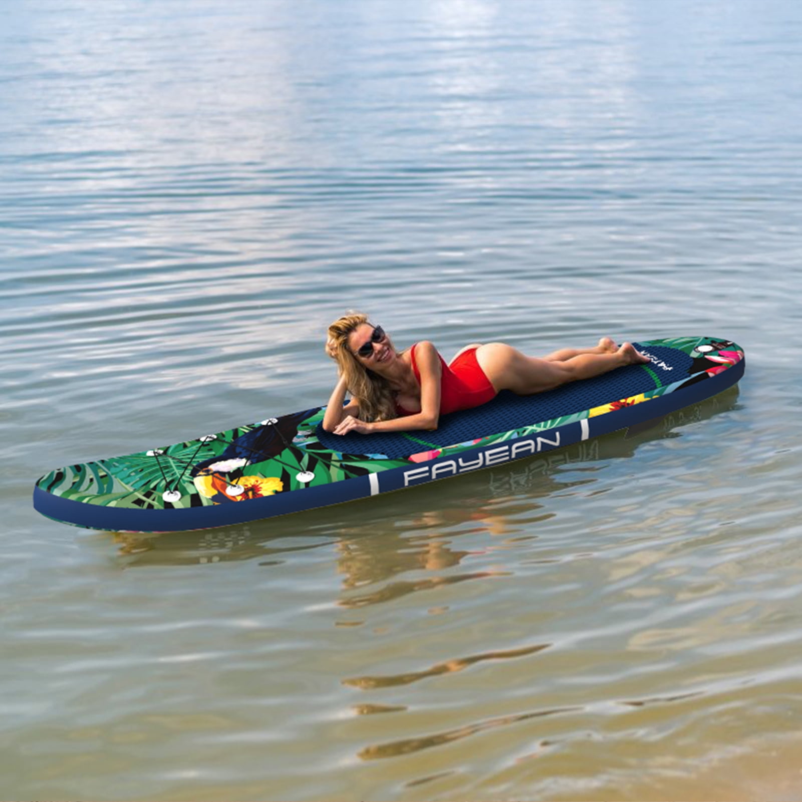 Paddle Board, 10'6" Inflatable Stand Up Paddle Board with Durable SUP Accessories, Stable Non-Slip Deck, Safety Leash Waterproof Bag for Surfing, Travel, Outdoor Enthusiasts