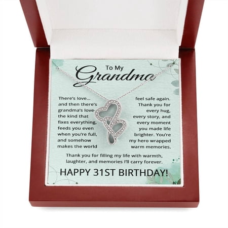 31st Birthday Gifts for Grandma - To My Grandmother Necklace - 31 Years Old Grandma Title: Luxury Box