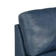 thumbnail image 3 of Samy 37 Inch Modular Armless Sofa Chair- Blue Faux Leather- Solid Wood, 3 of 6