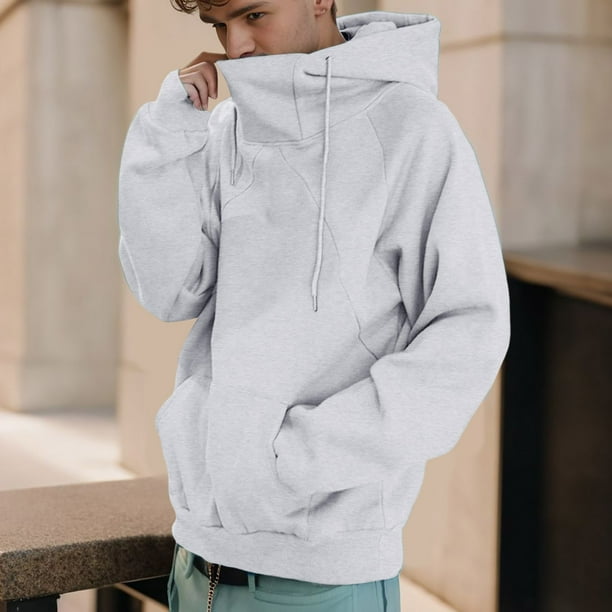 WILLBEST Sudaderas Deportivas Hombre Sudadera con Capucha De Cuello Alto Holgada De Otoño e Invierno para Hombre Sudadera con Capucha para Pareja XGrande