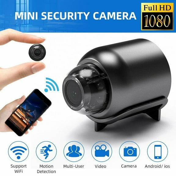 Xhy Mini Spy Camera WiFi 1080P HD Hidden Security Cameras Night Vision Camcorder Home Motion Sensor Cam
