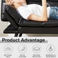 thumbnail image 4 of Miekor Futon Sofa Bed - Sleeper Convertible Futon Couch, Memory Foam Couch Convertible Loveseat for Living Room W2US905, 4 of 7