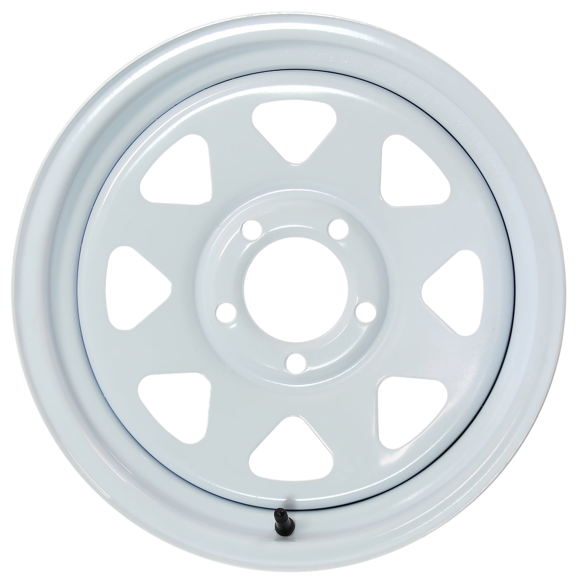 3.19CB eCustomrim Trailer Wheel Rim 15X5 J 5-4.5 White Spoke 2150 Lb 