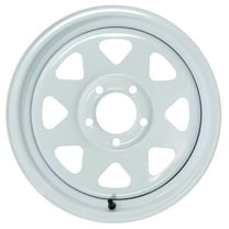 eCustomrim Trailer Wheel Rim 15X5 15" 5 Lug On 4.5" Center White Spoke