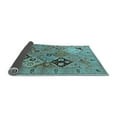 thumbnail image 2 of Ahgly Company Indoor Round Oriental Light Blue Industrial Area Rugs, 5' Round, 2 of 4