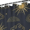 thumbnail image 4 of Gothic Shower Curtain Set - Dark Celestial Moon & Star Print, Mystical Cosmic Bath Decor, Waterproof Polyester 72"x84", Goth Aesthetic Gift, 4 of 4
