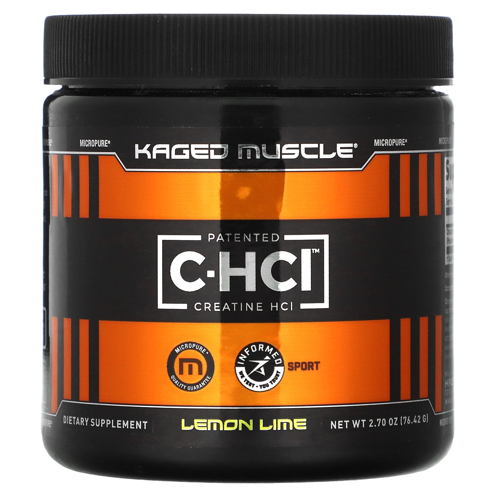 Patented C-HCL Creatine, Lemon Lime, 2.7 oz (76.42 g), Kaged