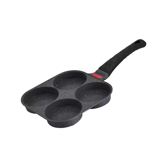 Abbracc Egg Frying Pan 4 Cup Cooker Pan, Multipurpose Easy Clean Pancake Pan Egg Skillet