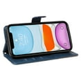 thumbnail image 4 of Designed for iPhone 11 Case Wallet, Men Women Flip Folio Cover with PU Leather Stand Credit Card Holders Slots Wrist Strap Magnetic Clasp Phone Case for iPhone 11, Blue, 4 of 12
