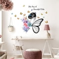 thumbnail image 3 of CCOCC Eye Wall Decals Peel and Stick Bedroom Decor for Women Butterfly Flower Home Wall Decor Living Room Wall Stickers and Murals Wall Stickers Butterflies Motivational Vinyl Wall Murals, 3 of 7