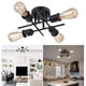 thumbnail image 1 of Lámpara de de 4 luces, lámpara de tejado de hierro, lámparas de tejado de montaje semi empotrado para cocina, comedor, sa de , dormitorio, Negro Colco Lámpara de techo, 1 of 8