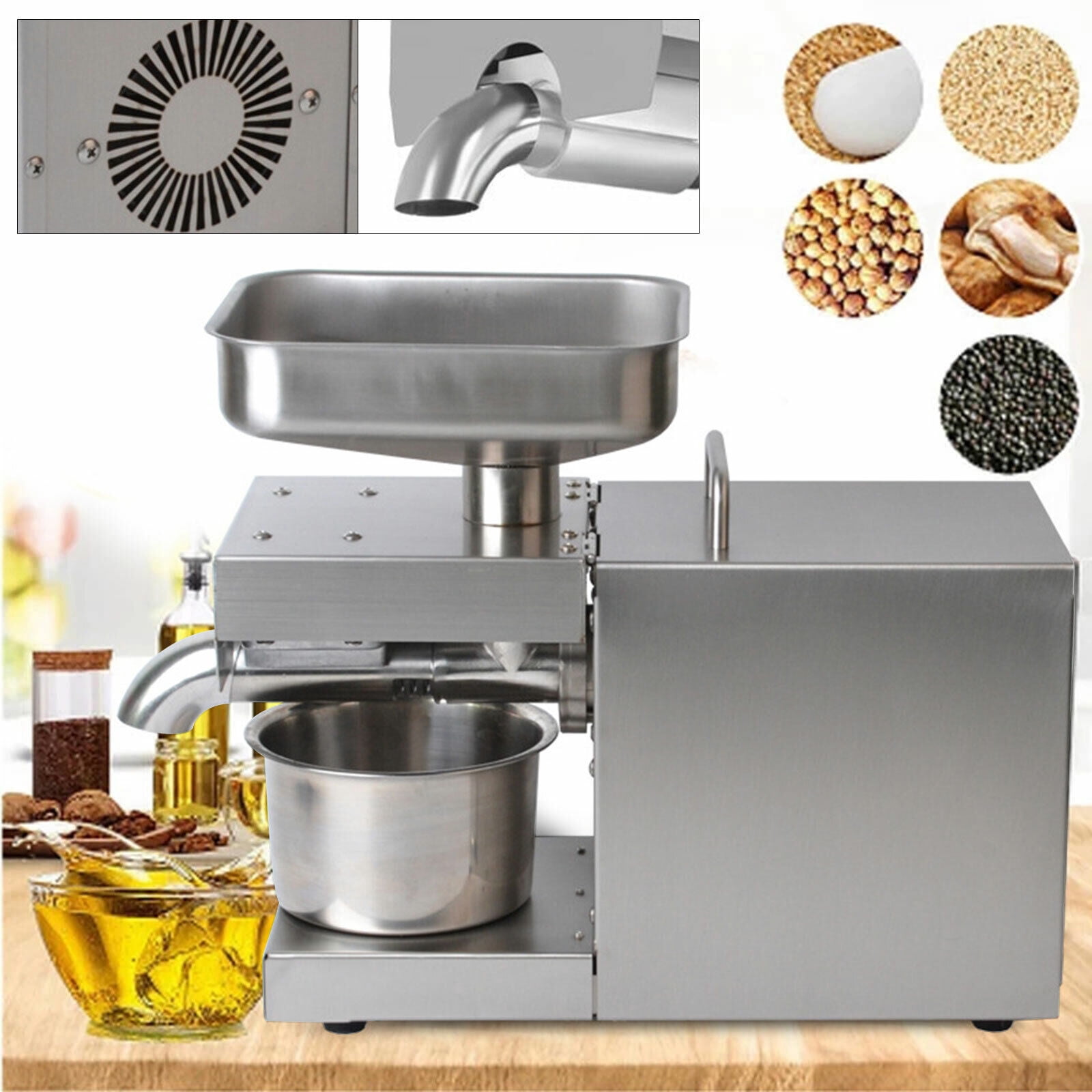 Commercial Automatic Oil Press Machine Oil Expell Electric Hot/ Cold Oil Machine
