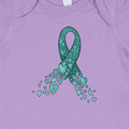 thumbnail image 4 of Inktastic Ovarian Cancer Awareness Teal Ribbon Made of Hearts Boys or Girls Baby Bodysuit, 4 of 5