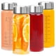 thumbnail image 1 of Botellas de vidrio para jugo Mymanjerfu, 500 ml, paquete de 4 con tapas de acero inoxidable, 1 of 6
