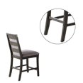 thumbnail image 5 of Benjara Wooden High Chairs with Upholstered Seat and Backrest, Set of 2, Gray, 5 of 5