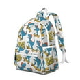 thumbnail image 2 of Cute Dinosaur Pattern Backpack for School,Cute School Bag,Schoolbag with Adjustable Shoulder Straps & Padded Back,13.4"x11"x4.7", 2 of 6