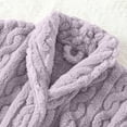 thumbnail image 4 of YOPTOP BLVB Women‘s Plush Long Robe Soft Bathrobe Button Up Housecoat Fuzzy Fleece Warm Winter Robe Sleepwear with Pockets,M,Purple, 4 of 7
