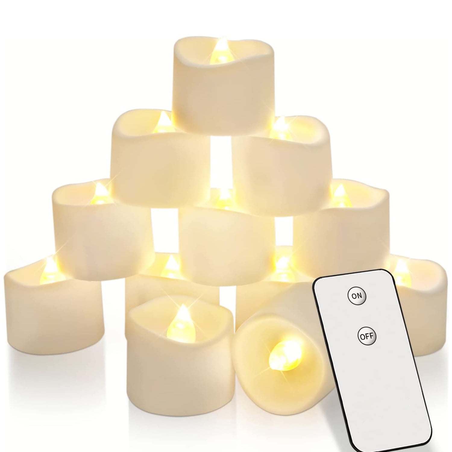 Remote Control Tea Lights, Flickering Realistic Tea Lights Battery