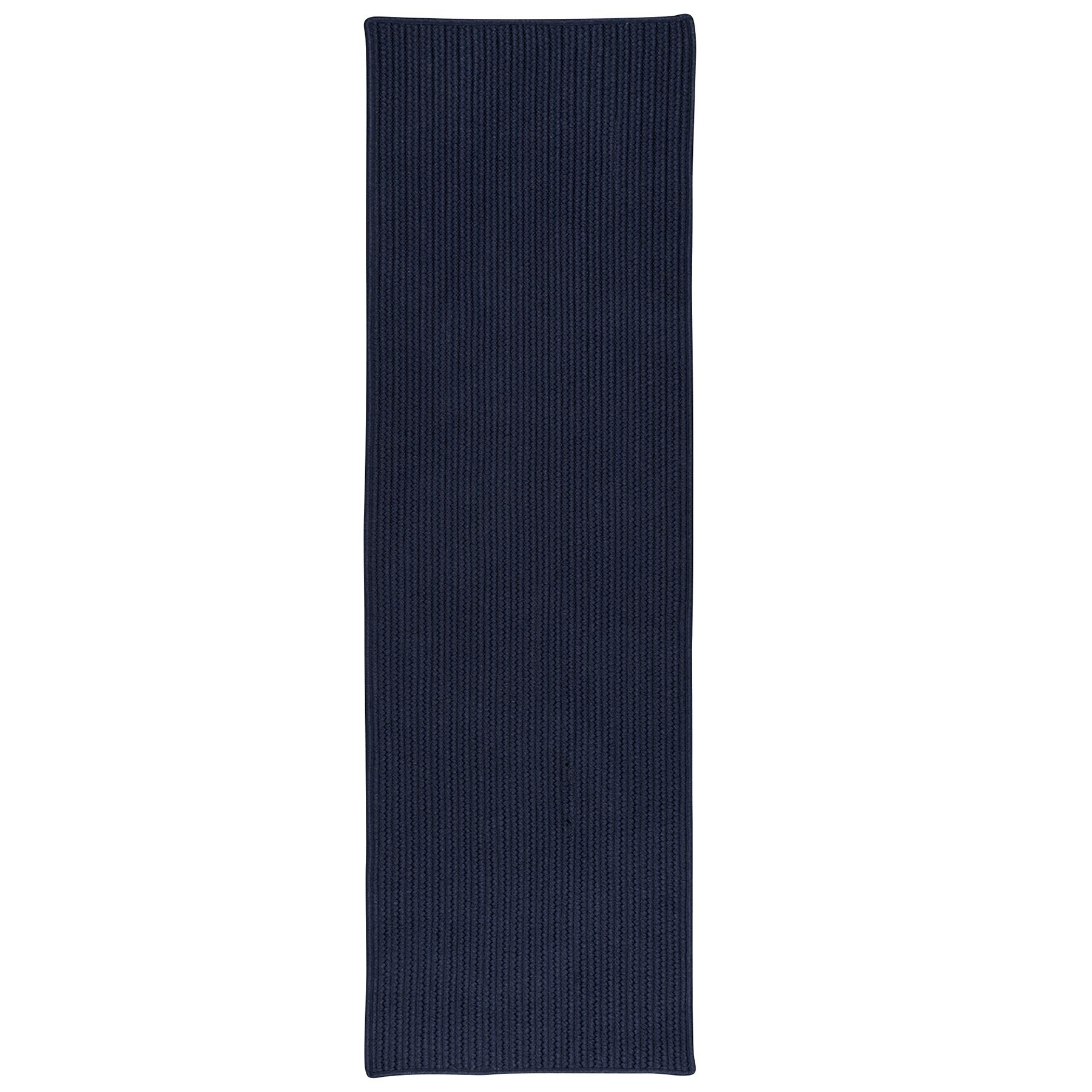 2'5" x 8' Navy Blue All Purpose Rectangular Braided Mudroom Rug Runner