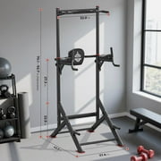 Sportsroyals Power Tower Pull Up Bar Station, 450LBS Stable Pull Up Dip Station for Home Gym | FED Fitness
