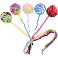 thumbnail image 1 of 5pcs Cat Teasing Toys Plush Cat Toys Funny Cat Teaser Wool Bell Design Cat Stick Toys, 1 of 4