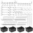 thumbnail image 1 of 80 Piezas Surtido Ganchos para Tablero Perforado, Kit Organizador Almacenamiento Accesorios Resistentes, para Organizar Diversas Herramientas (80), 1 of 4