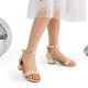 thumbnail image 2 of Sandalias para Niñas DREAM PAIRS Talla 12 Doradas con Brillo y Tacón Bajo, 2 of 6