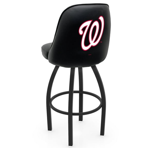 Black Washington Nationals 36" Swivel Bucket Seat Bar Stool