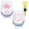 thumbnail image 1 of Greatingreat 1954 Old Time Information Regalos de 70 cumpleaños para mujeres y hombres – Copa de vino sin tallo vintage de 1954 de 15 oz – Decoraciones de fiesta de cumpleaños de 70 años – Setenta ide, 1 of 1