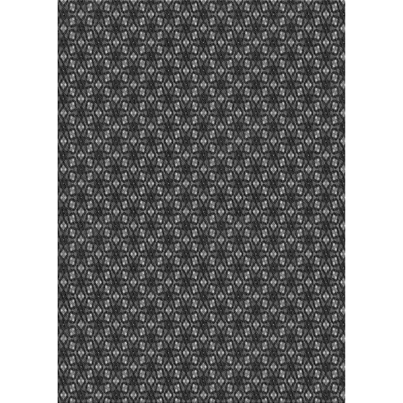 Ahgly Company Machine Washable Indoor Rectangle Transitional Charcoal Black Area Rugs, 4' x 6'