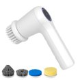 thumbnail image 1 of Fregadora de ducha eléctrica inalámbrica, fregadora giratoria eléctrica con 4 cabezales de cepillo reemplazables, pantalla LED y motor potente, para una limpieza eficiente de baños, cocinas y más, 1 of 5