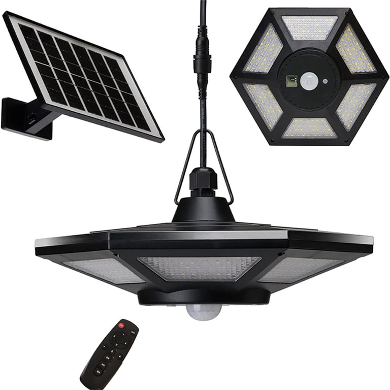 OCEST Solar Shed Pendant Light, 180 LED Daytime Available photo 7