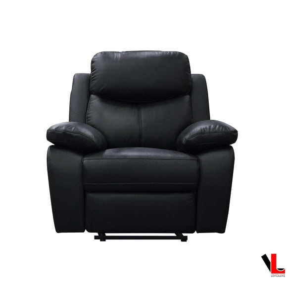 Levoluxe Aveon Fauteuil Inclinable à Accoudoirs avec Plateau-Coussin de 38,5 Pouces en Cuir Assorti - Offert en 2 Couleurs