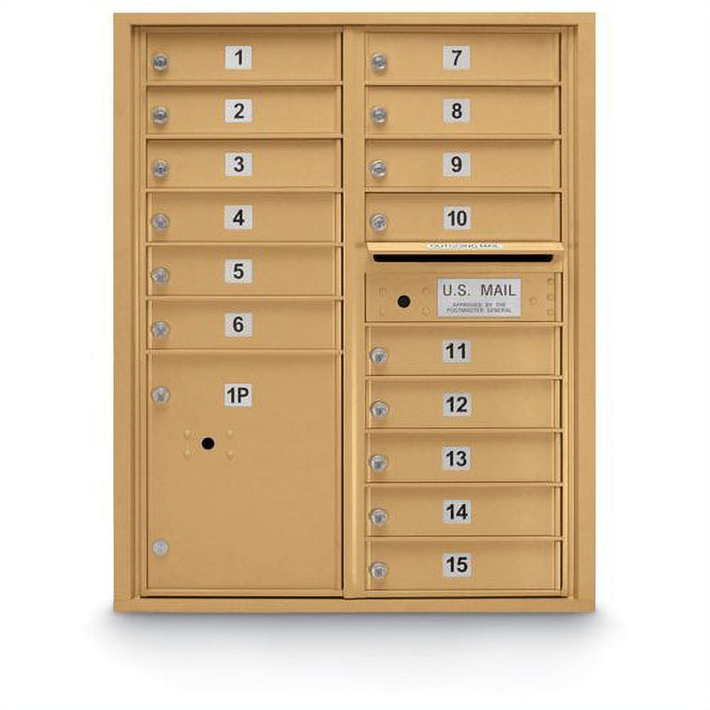 Postal Products Unlimited N1029441SLVR 15 Door Standard 4C Front Loading Mailbox Silver