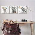 thumbnail image 2 of Stupell Indtries Baby Elephant Athlete Playing Basketball Baseball Football,17 x 17,Design by Ziwei Li, 2 of 6
