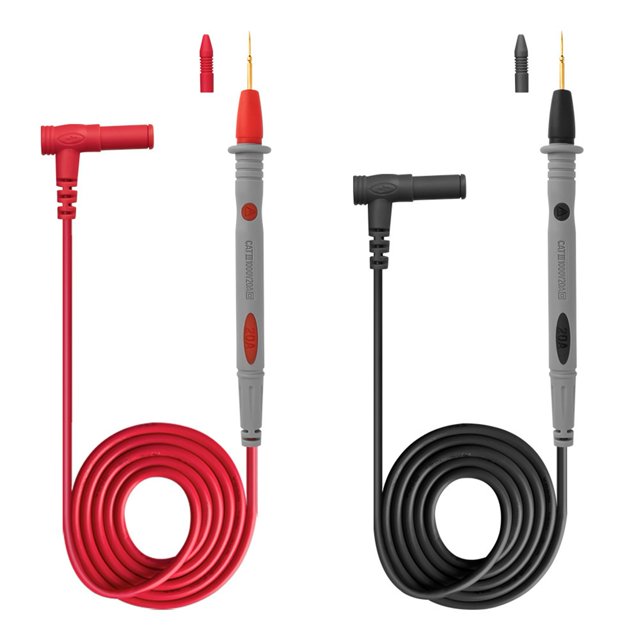 Digital Multimeter Test Lead ,20A Gold-plated Special Tip 1000-V Slicon Rubber Wire Retardant Gilded Sharp Needle Probe ,Precise Durable