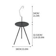 thumbnail image 2 of Bamboohart Outdoor Folding Small Round Table - Portable and Adjustable Camping Equipment  Double-Layer Picnic Table with Light Rack  Perfect for Coffee, 2 of 6