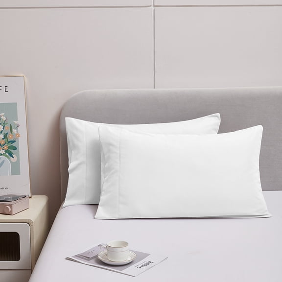 Collection King Pillow Cases Set of 2- Microfiber, Extra Soft Pillowcases - Easy Care & Machine Washable（20" x 36" 35 # White）