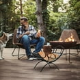 thumbnail image 4 of Gymax Fireplace Log Holder Folding Firewood Rack Storage Heavy Duty Logs Stacker, 4 of 9
