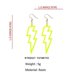 thumbnail image 4 of Nuevo diseño de pendientes colgantes con destellos de hipérbole y fluorescencia de neón R--amarillo claro | Código de modelo 6751 amarillo claro, 4 of 4