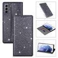 thumbnail image 1 of SaniMore Magnetic Flip Wallet Case for Samsung Galaxy S22 Plus 6.6", PU Leather Ultra-Thin Glitter Cover Buil-in Card Slot & Kickstand Shockproof Protective Shell for Samsung S22 Plus, Gray, 1 of 8