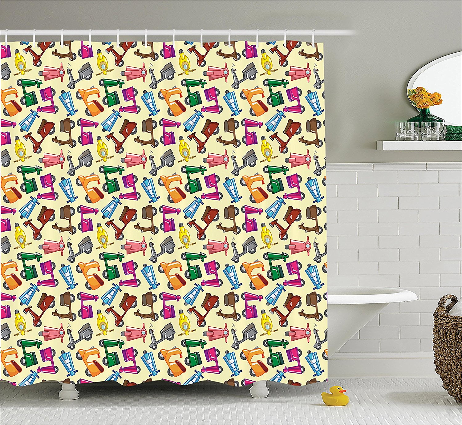 Details about   Colorful Shower Curtain Mushroom Magic Forest Print for Bathroom 