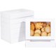 thumbnail image 1 of Paquete de 24 cajas de regalo rectangulares transparentes de PVC con ventana de 3,9 x 3,2 x 0,8 pulgadas, cajas de regalo de papel kraft blanco, 1 of 9