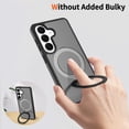 thumbnail image 2 of Asuwish Phone Case for Samsung Galaxy S26 5G Tempered Glass Screen Protector Magnetic Folding Stand Frosted Translucent Rugged Shockproof Protective Cell Cover S 26 26S 26 26S Women Men Black, 2 of 7