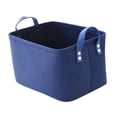 thumbnail image 1 of Caja organizadora de juguetes para mascotas, cesta de fieltro con asas, cesta grande multiusos para guardar cosas de cachorros, mantas y ropa de masco Azul, 1 of 9
